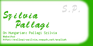 szilvia pallagi business card